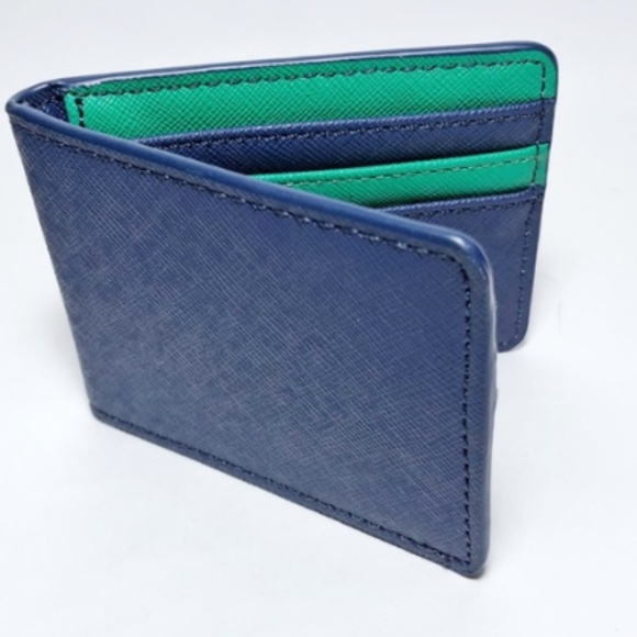 NEW Aldo Slim Wallet Black/Blue/Green - Picture 4 of 4